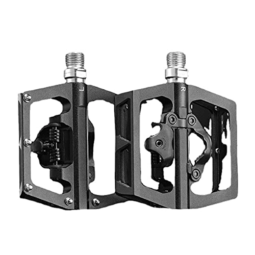 Mountain Bike Pedal : DSMGLSBB Bicycle Pedals, SPD Mountain Bike Sealed Clipless Pedals Dual Platform Multi-Purpose Flat Pedal with Cleats for Road, MTB, Mountain Bikes