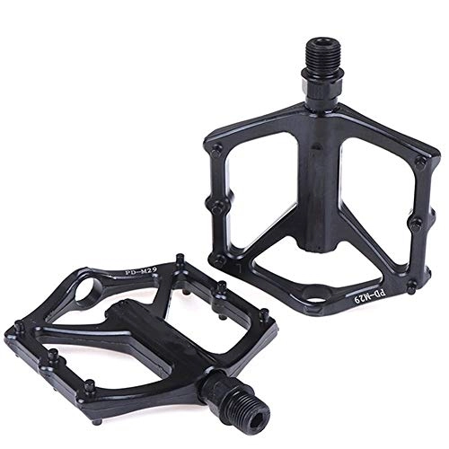 Mountain Bike Pedal : DWSLY Bicycle mountain bike pedal Bicycle Pedals CNC Aluminum Body For MTB Road Cycling Bicycle Pedal 123 * 100 * 18mm Suitable for mountain bikes, folding bikes (Color : Nero)