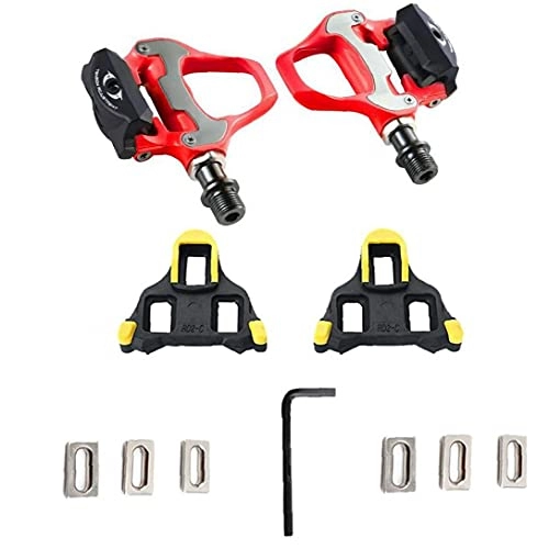 Mountain Bike Pedal : Eaarliyam Bicycle Cycling Bike Pedals, New Aluminum Antiskid Durable Mountain Bike Pedals Road Bike Hybrid Pedals For Universal Mountain Bike Road Bike Trekking Bike (Red) Outdoor accessories