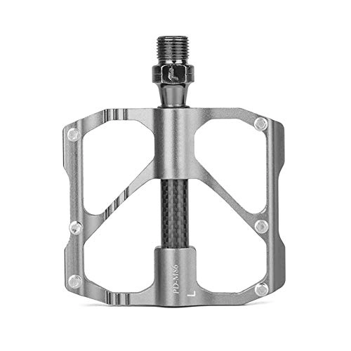 Mountain Bike Pedal : ER-JI Bicycle pedals, ultra-light and durable aluminum alloy mountain bike pedals, road bike pedal accessories, Gray, M86C