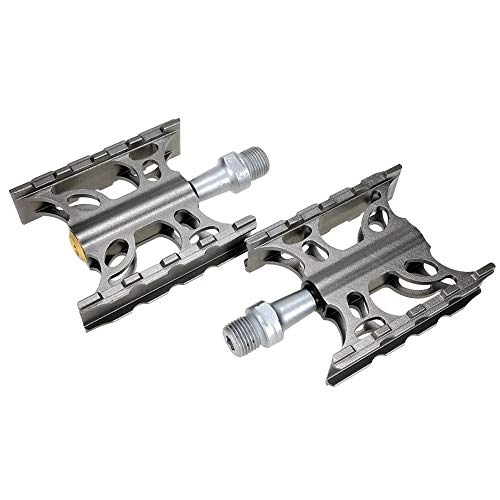 Mountain Bike Pedal : ERJQ Mountain Bike Pedals, Aluminum Alloy Cycling Hybrid Pedals for Mountain Road City Bikes 9 / 16" Thread Spindle Fits Most Adult Bicycles Non-Slip