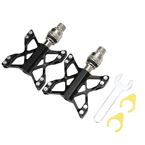 Mountain Bike Pedal : Eulbevoli Bicycle Pedal, Bicycle Bearing Pedals Aluminum Alloy Waterproof for Mountain Bikes for Road Bikes