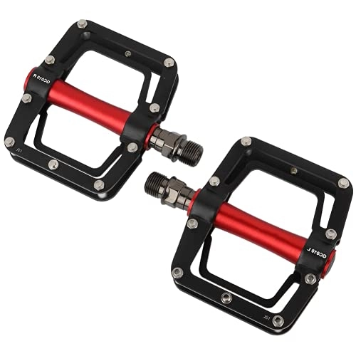 Mountain Bike Pedal : Eulbevoli Mountain Bicycle Pedal Sets, Bike Accessories Aluminum Alloy Durable for Most Bikes for Road Mountain BMX MTB Bike(black+red)