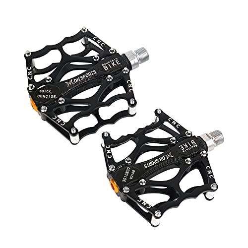 Mountain Bike Pedal : EUNEWR Bicycle Pedals, 9 / 16 Inch Mountain Bike Road Bike Pedals, CNC Aluminium MTB Pedals for E-Bike, Mountain Bike, Trekking, Road Bike Pedals