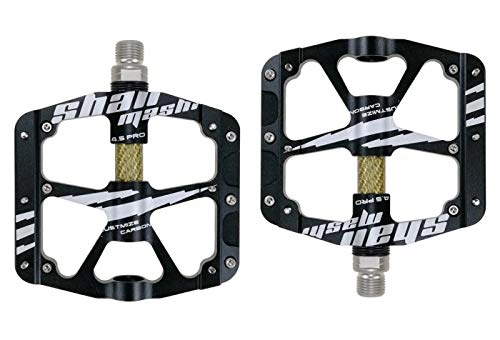 Mountain Bike Pedal : Evetin Ultralight Mountain Bike Pedals Trekking Road Bike Bicycle Pedals with Carbon Fibre Sealed Bearing 450, Pedal450-Pro-B