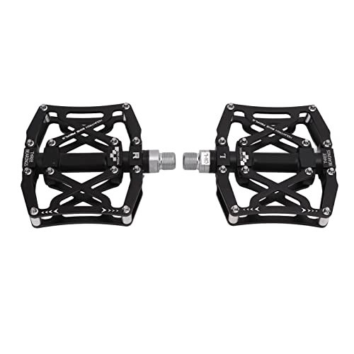 Mountain Bike Pedal : Evonecy Mountain Bike Pedals, Bicycle Pedals Hollow Rust Proof for 9 / 16inch Spindle
