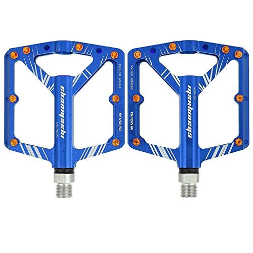 Mountain Bike Pedal : FECAMOS exquisite workmanship Mountain Road Bike Pedal BIKEIN Bicycle Parts High durability for trail riding for School Sports(blue)