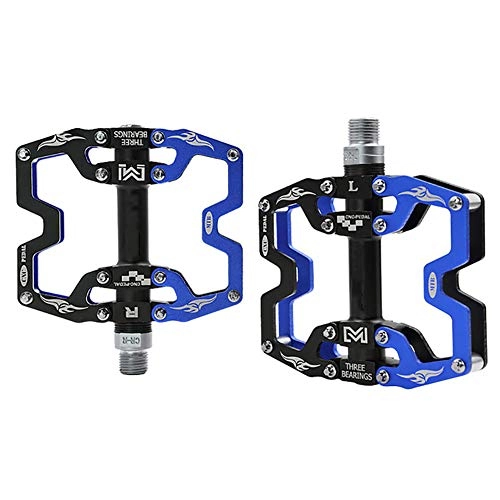 Mountain Bike Pedal : FENGXU Bicycle Pedals Ultralight Aluminum Alloy 9 / 16 inch Mountain bikePedals Road Bike Accessories 3 Bearings, F