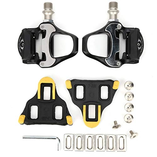 Mountain Bike Pedal : FOLOSAFENAR Bicycle Pedals, PD‑SL Aluminum Alloy Self-Locking Pedals, with Cleats, for Mountain Bikes / Road Bikes / Indoor Exercise Bikes, etc.