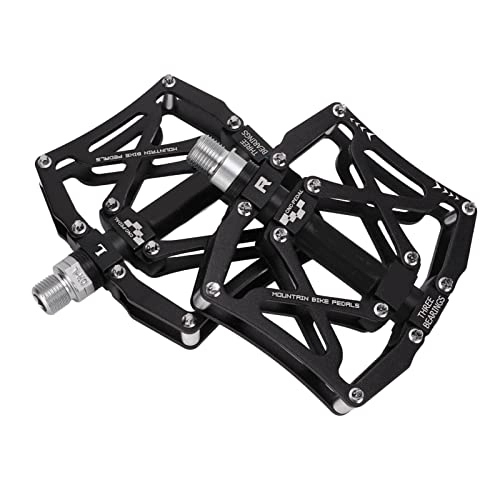 Mountain Bike Pedal : Fournyaa Mountain Bike Pedals, Effortless Anodic Oxidation Rust Proof Bicycle Pedals for 9 / 16inch Spindle