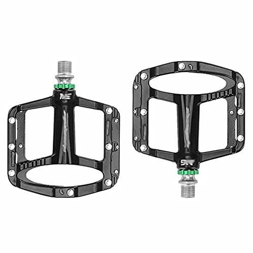 Mountain Bike Pedal : FSJD Slip Durable Folding Bicycle Footboard Platform Alloy Cycling Bike Pedals for Mountain Bike Road Vehicles, Black, 10.4cm×9.7cm×2.2cm