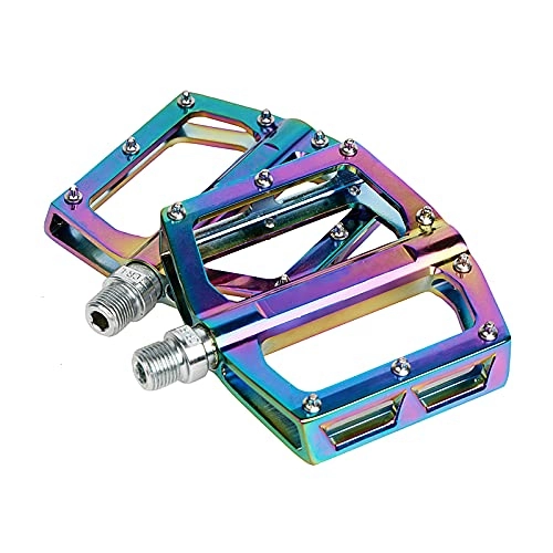 Mountain Bike Pedal : FXJJHXZP 1 Pair Aluminum Alloy Bike Pedals 13mm Bicycle Pedals Bicycle Platform Flat Pedals Lightweight Cycling Pedals