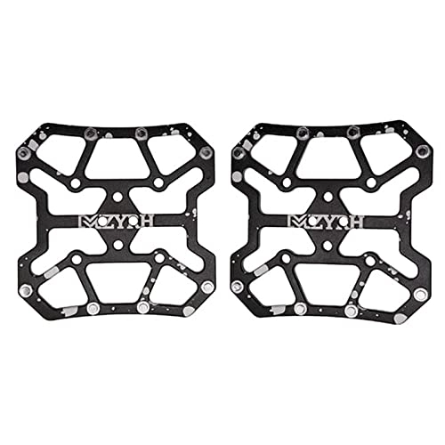 Mountain Bike Pedal : GADEED 1 Pair Aluminum Alloy Bicycle Clipless Pedal Platform Adapters for Bike Pedals Mountain Road Bike Accessories (Color : Black)