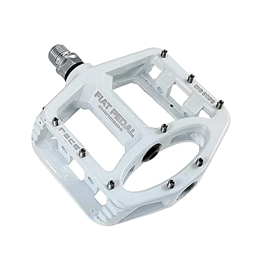 Mountain Bike Pedal : GGCG 9 / 16 inch Bicycle Pedals Mountain Bike Road Bike Bicycle Pedals Magnesium Alloy Platform Bicycle Pedals with Fully sealed camps for Citybike, road bike, e-bike & MTB (Color : Weiß)
