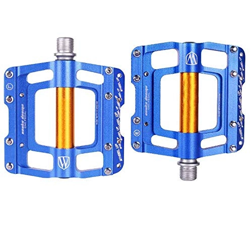 Mountain Bike Pedal : Gimitunus-BikeP Lightweight Bike Pedals, Bicycle Bicycle Pedal Non-slip And Durable Mountain Bike Pedal Road Bike Hybrid Pedal (Color : Blue)