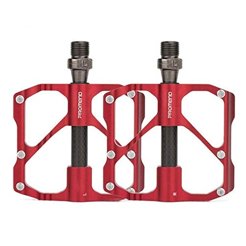 Mountain Bike Pedal : GJWHENS Mountain Bike Pedals, Road Bike Pedals 9 / 16" Sealed Bearing Lightweight Aluminum Alloy Platform Bicycle Pedals, Red, Mountain