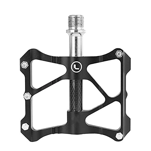 Mountain Bike Pedal : Goodvk Bike Pedals Mountain Road Bike Pedal Aluminum Alloy Pedal Sealed Bearing Pedal Easy to Operate (Color : Black, Size : 11x9.5x1cm)