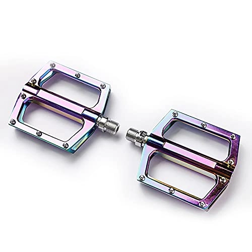 Mountain Bike Pedal : GSYNXYYA Bicycle Pedals, M14 Mountain / Road Aluminum Bicycle Pedal Accessories, Widened Bearing Mountain Bike Pedals(Waterproof), Colorful