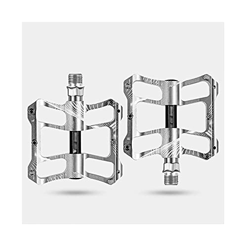 Mountain Bike Pedal : GSYNXYYA Bicycle Pedals, Non-Slip Mountain Pedals chrome molybdenum steel shaft, Aluminum alloy pedal bike accessories(M14mm), Silver