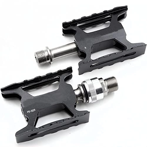 Mountain Bike Pedal : GXXDM Bike Quick Release Pedals Aluminum Alloy Road Bike Pedals Clipless Flat Pedals Anti Slip Durable for Mountain Bicycle Cycling Road Expected Delivery within 5-15 Days, Black