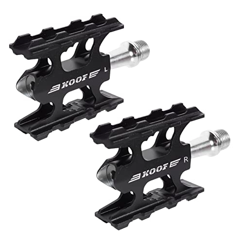 Mountain Bike Pedal : Happyyami 1 Pair Bicycle Pedal Flat Pedals Bicycles Non-skid Treadle Mountain Bike Platform Pedal Bike Toe Clips Bicycle Accesories Mtb Pedals Molybdenum Steel Shaft Accessories Riding