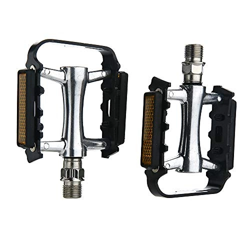 Mountain Bike Pedal : HCHD Durable And Practical Bicycle Pedal Bike Lightweight Bearing Pedals With Reflective Plate 83 * 80 * 20mm Easy Installation
