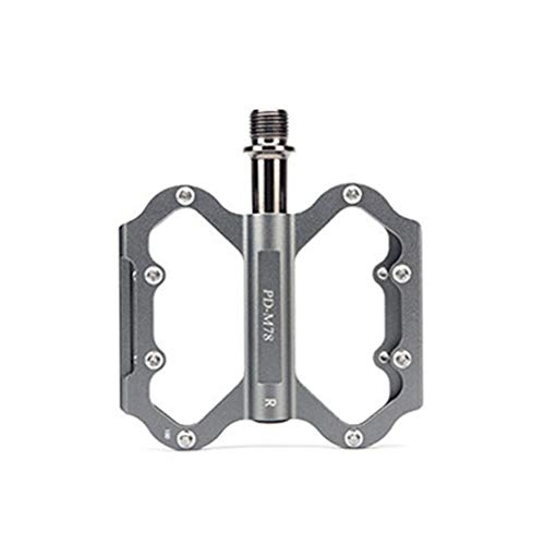 Mountain Bike Pedal : HJJGRASS Road Bike Pedals Aluminum MTB Mountain Non-Slip Ultralight Folding Bicycle Sealed Bearing Pedals Bike Accessories, Silver