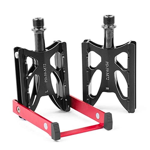 Mountain Bike Pedal : HLGQ Foot Pedal Bicycle Pedal, Road Bike Palin Pedal, Folding Car Bearing Pedal, Non-Slip Bearing Aluminum Alloy Pedal, Bicycle Spare Parts
