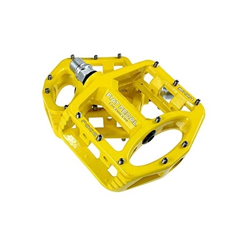 Mountain Bike Pedal : HLVU Bike Pedals Mountain Bike Pedals 1 Pair Magnesium Alloy Antiskid Durable Bike Pedals Surface For Road BMX MTB Bike 8 Colors MTB Pedal Bearing Pedals (Color : Yellow)