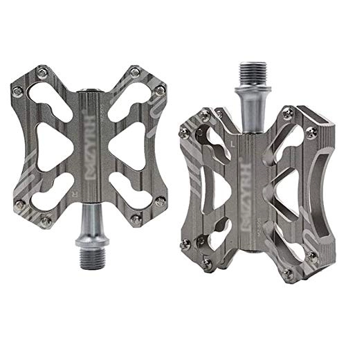 Mountain Bike Pedal : HOOBBI 3 Sealed Bearings Bike Pedal, Ultra-Light Anti-Slip Bicycle Pedals, Bike Accesories Flat Pedals, Bicycle Pedal for Commuting, Recreational Riding (Color : Titanium, Size : One Size)