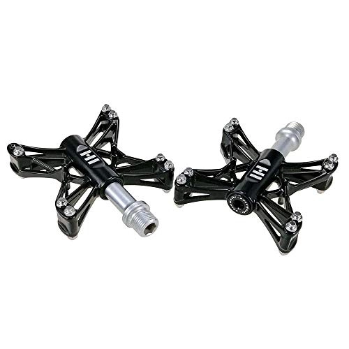 Mountain Bike Pedal : HOOBBI Magnesium Alloy Bike Pedal, Sealed Bearings High-Strength Non-Slip 9 / 16 Inch Screw Thread Spindle Bicycle Accessories 1 Pair Cycling Accessories, Bicycle Pedal (Size : One Size)