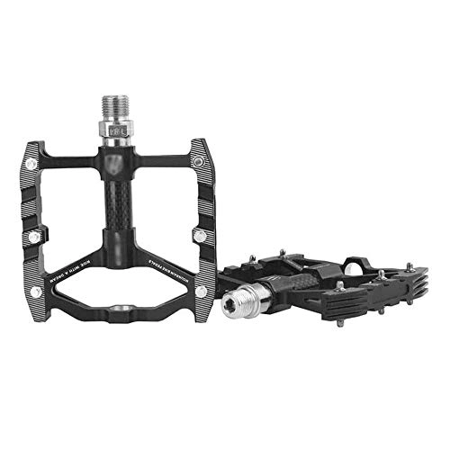 Mountain Bike Pedal : HOOBBI Ultra-Light and Anti-Slip Bike Pedal, Mountain Road In-Mold CNC Machined Aluminum Alloy, Sealed Bearing, Bicycle Pedal for MTB / BMX / Road Bike / Trekking (Size : One Size)