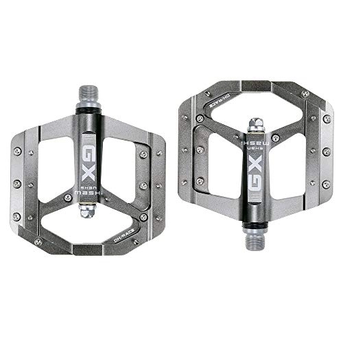 Mountain Bike Pedal : HWBB Mountain Bike Pedals, Flat Pedals Bicycle Platform Cycling Bearing Ultra Sealed Aluminum Alloy Pedal Non-slip for Road Accessories Titanium