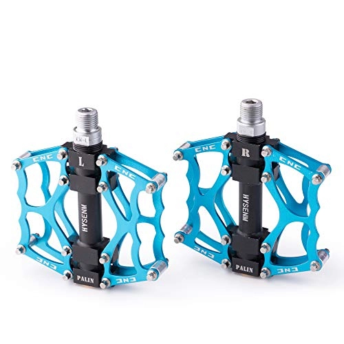 Mountain Bike Pedal : HYSENM Bike Pedals Cycling Sealed Bearing Pedals, Blue