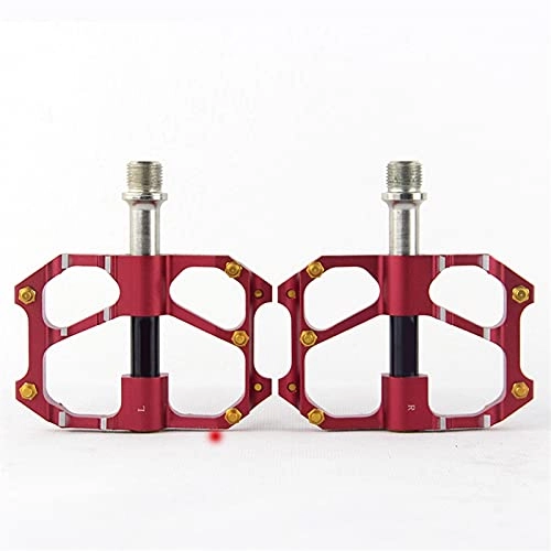 Mountain Bike Pedal : JINSP Bicycle pedals, A pair of bicycle pedals, aluminum alloy bicycle pedals, mountain bike pedals road bicycle pedals. (Color : Red)