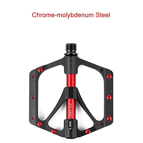 Mountain Bike Pedal : JIUYUE Mountain Bicycle Titanium Pedal Board Mtb Widened Road Bike Sealed Bearing UltraLight Cycling Parts Accessories Flat Platform Pedals Bike (Color : Chrome Steel)