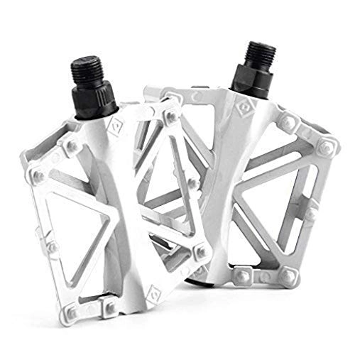 Mountain Bike Pedal : Jokeagliey Bicycle Pedals, Mountain Bike Aluminum Alloy, X-Shaped Bearing Pedal Riding Equipment Accessories, White