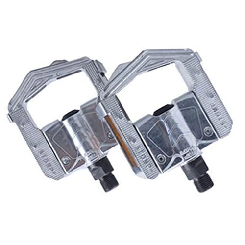 Mountain Bike Pedal : JQDMBH Bike Pedals Folding Bicycle Pedals Mountain Bike Padel Aluminum Folded Bicycle Parts (Color : F265 Silver Aluminum)