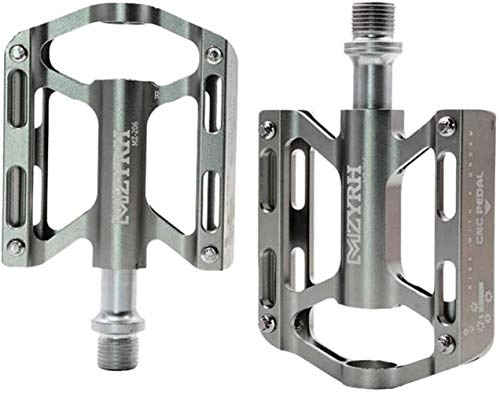Mountain Bike Pedal : JSY Bike pedals mountain Lightweight Non-Slip Bike Pedals Mountain Bike Pedals Road Bike Hybrid Pedals With Free installation Tool（ 9 / 16-Inch） (Color : Silver)