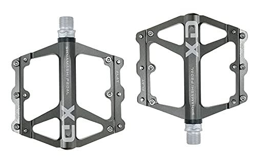 Mountain Bike Pedal : JTXQSI Bicycle Pedal, Aluminum Alloy Mountain Bike Pedal Platform, Bicycle Flat Alloy Pedal, Non-slip Alloy Flat Pedal (Color : Tai)