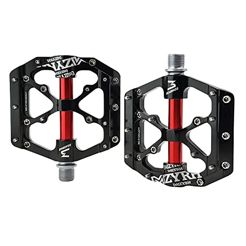 Mountain Bike Pedal : JTXQSI Mountain Bike Pedals, Ultra-light Aluminum Pedals Bearing Bicycle Flat Pedals (Color : KH1281B)