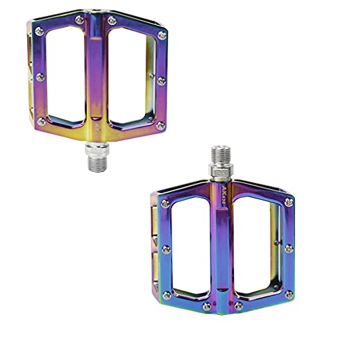 Mountain Bike Pedal : JXS Mountain Bike Pedals, Full Metal Bicycle Pedals, Colorful Aluminum Alloy Pedals, General Bicycle Accessories