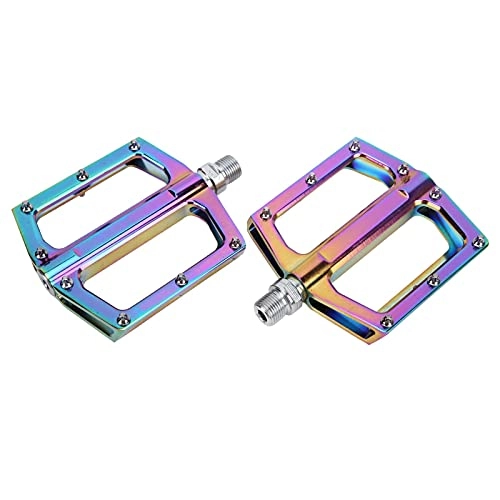 Mountain Bike Pedal : JYLSYMJa 2pcs Mountain Bike Pedals, Aluminum Alloy Bike Pedals Non‑Slip Sealed Bearing Bicycle Platform Flat Pedals for Bicycles, Folding Bikes, Easy to Install