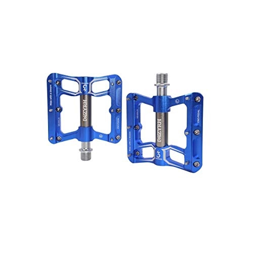 Mountain Bike Pedal : KEHUITONG Bicycle Pedals Mountain Bike Pedals Road Bike Footboards Universal Palin Bearing Pedals Bicycle Accessories Easy To Install High Quality (Color : Blue)