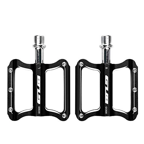 Mountain Bike Pedal : KP&CC Bicycle Cycling Bike Pedals New Aluminum Anti Skid Durable Bike Pedals Du + Sealed Palin Fits Most Bicycles, Black
