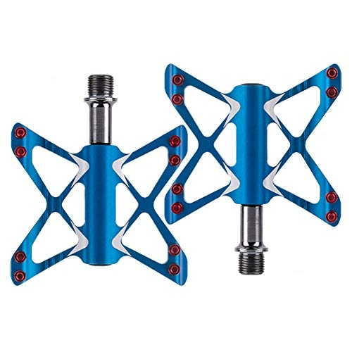 Mountain Bike Pedal : KXDLR Bicycle Pedal Mountain Road Bike Aluminum Alloy Pedal Road Bike Bearing Pedal 3 Bearing Bicycle Pedal 9 / 16 Inch, Blue