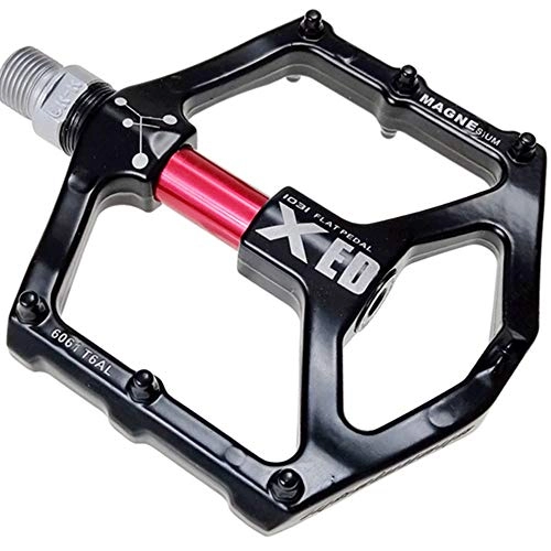 Mountain Bike Pedal : KYEEY Mountain Bike Pedals Bicycles Pedals Fit Most Adult Bikes Mountain Road Pair Of Bike Pedals Blue Green Red Bicycle Pedals (Color : Red, Size : One size)