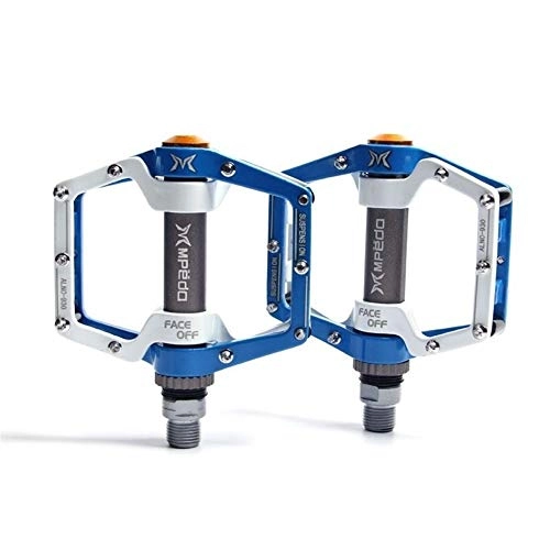Mountain Bike Pedal : LANCYG Bike pedals Bike Pedals MTB BMX Sealed Bearing Bicycle CNC Product Alloy Road Mountain SPD Cleats Ultralight Pedal Cycle Cycling Accessories Pedals (Color : Blue)