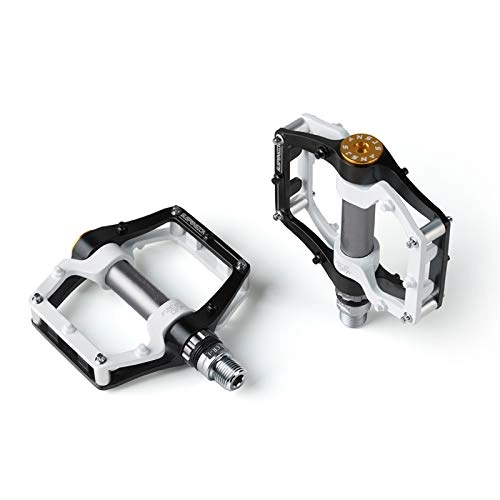 Mountain Bike Pedal : LINGNING Bike Pedals Ultralight MTB BMX Sealed Bearing Bicycle Pedals 9 / 16" Aluminum Alloy Road Mountain Bike Cycling Pedals (Color : Black)