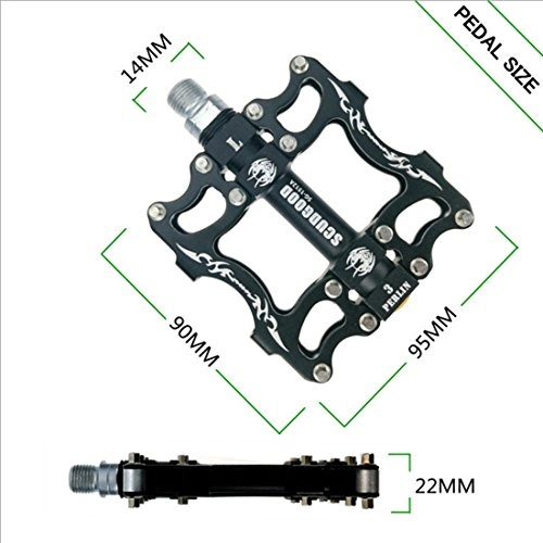 Mountain Bike Pedal : LiShihuan Aluminum Alloy Mountain Bike Pedal 3 Bearing Road Bike Pedals Universal Palin Bicycle Pedal (Color : Blue)